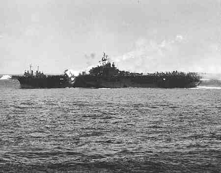 Kamikaze Strikes USS Essex, 1944