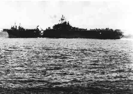 Kamikaze Crashes on USS Essex