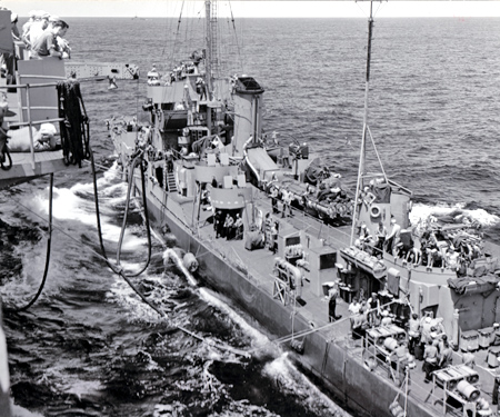 Refueling at sea - USS Ranger - 1944
