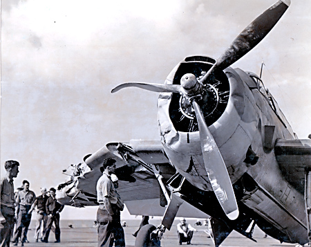 TBF Avenger Crash - USS Ranger - 1943